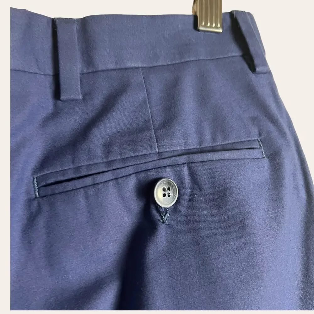 Reiss Tenor T Blue Flat Front Slim Trouser Pants Size 30